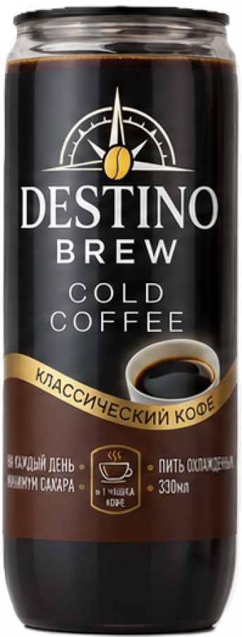 Холодный кофе "DESTINO BREW" 0,33 л.