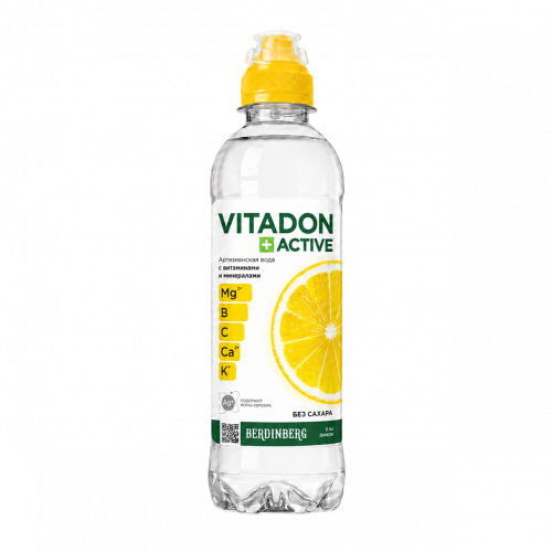 Вода с витаминами "VITADON +ACTIVE" ПЭТ 0,5 л.